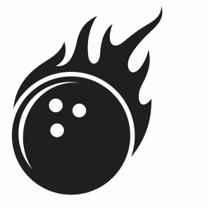 Bowling Ball Fire Flame svg