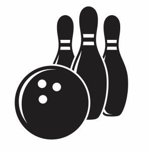 Bowling Ball And Pins Vector