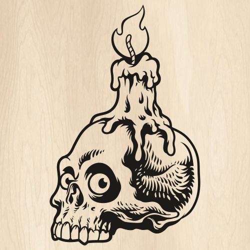 Candle Skull Svg