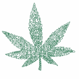 Marijuana Zentangle Vector