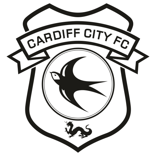Cardiff City Club Logo White Symbol Premier League Football Abstract Design  Vector Illustration With Black Background 27011168 Vector Art at Vecteezy