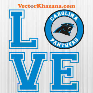 Carolina Panthers Love Svg