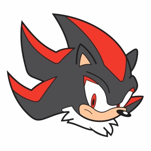 Shadow the hedgehog head vector