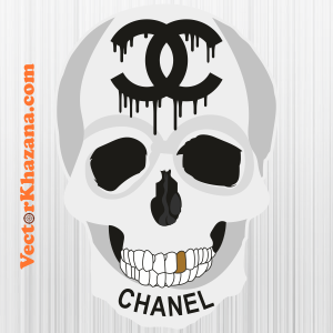 Chanel Drip Skull Svg