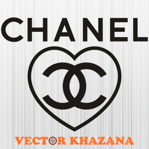 Chanel Symbol Heart SVG, Chanel Heart PNG