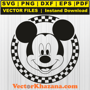 Checkered Mickey Mouse Svg