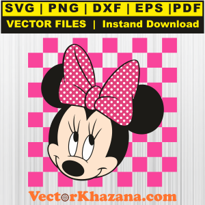 Checkered Minnie Mouse Svg Png