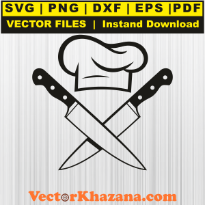 Chef Hat And Knives Svg Png
