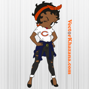 Chicago Bears Betty Boop Girl Logo Svg