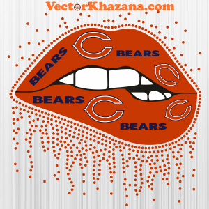 Chicago Bears Dripping Lip Svg