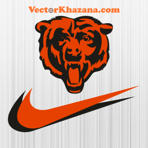 Chicago Bears with Nike Swoosh Svg
