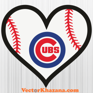 Chicago Cubs Heart Svg