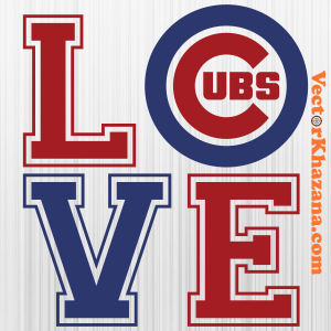 Chicago Cubs Love Svg