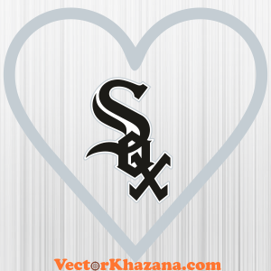 Chicago White Sox Heart Svg