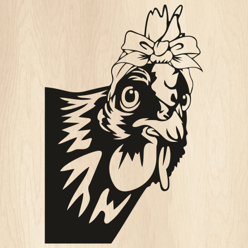 Rooster with Bandana Svg