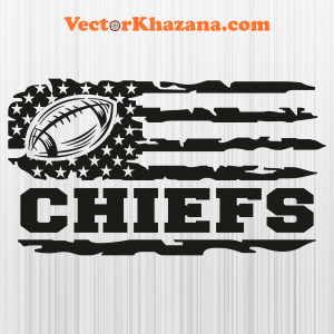 Kansas City Chiefs Flag With Ball Svg