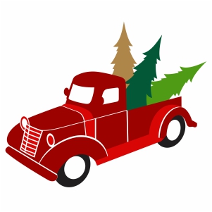 Christmas Tree Truck Svg