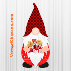 Christmas Gnome with Gift PNG