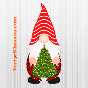Christmas Gnome With Tree Png