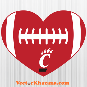 Cincinnati Bearcats Heart Svg