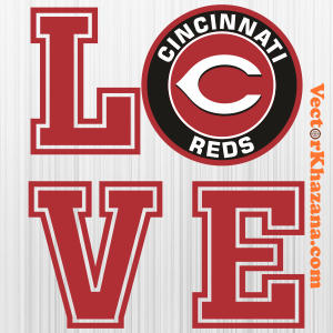 Cincinnati Reds Love Svg