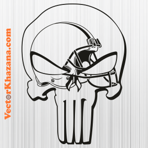 Cleveland Browns Punisher Skull Svg