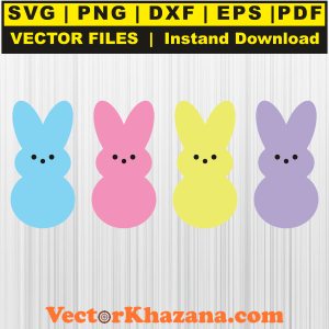 Easter Bunny Peeps Svg Png