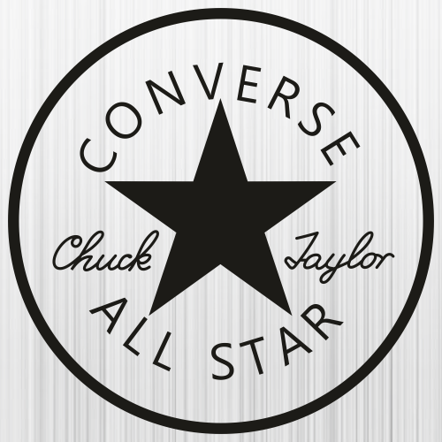 Converse Chuck Taylor All Star Black Circle Svg
