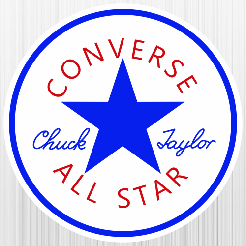 Converse Chuck Taylor All Star Blue Circle Svg