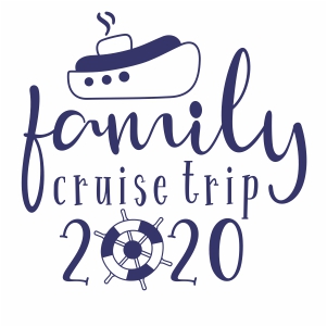 Family cruise trip 2020  vector file