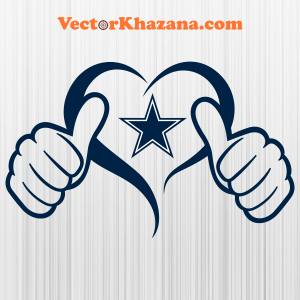 Dallas Cowboys Heart Hand Svg