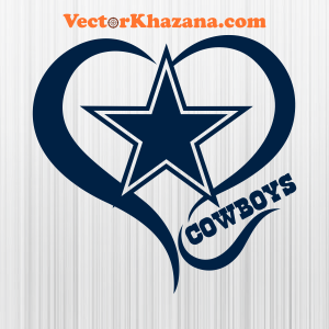 Dallas Cowboys Heart Love Svg