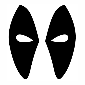 black Deadpool mask vector file