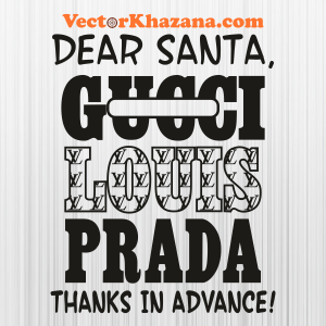 Dear Santa And Fashion Brand Svg