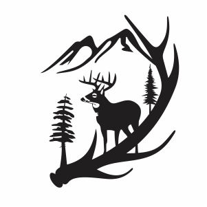 Deer Scene Svg