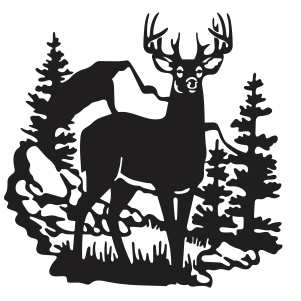 Deer In Tree Vector