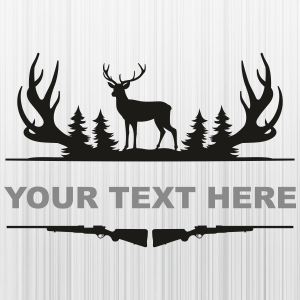 Deer Hunting Frame Svg