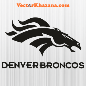 Denver Broncos Logo Black Svg