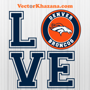 Denver Broncos Love Svg