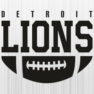 Detroit Lions Ball Black Svg