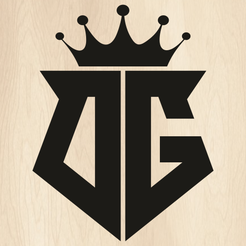 DG Shield Shape With Crown Svg