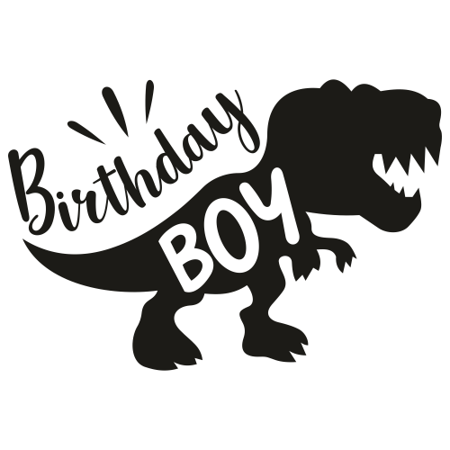 Dinosaur Birthday Boy Svg