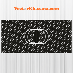 Dior Pattern Black And White Svg