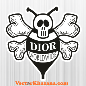 Dior Worldwide Skull Bee Svg