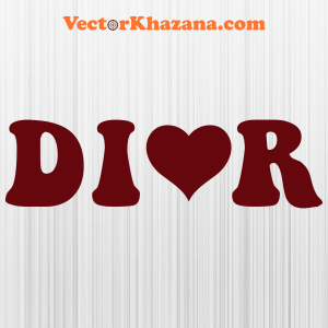 Dior With Heart Svg