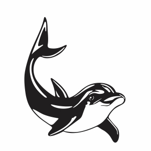 Flying Dolphin Svg