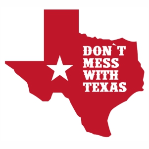 Dont Mess With Texas Star Map Vector