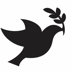 lovely Peace Bird silhouettte
