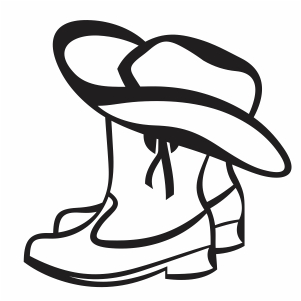 Drill Team Boots Hat Vector