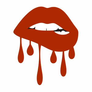 Red Dripping Lips vector